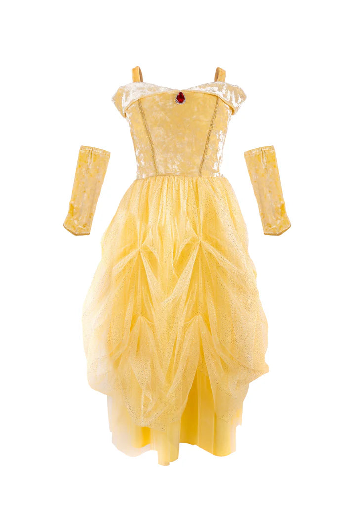 Great Pretenders Velvety Soft Yellow Princess Gown with Arm Warmers - Various Sizes