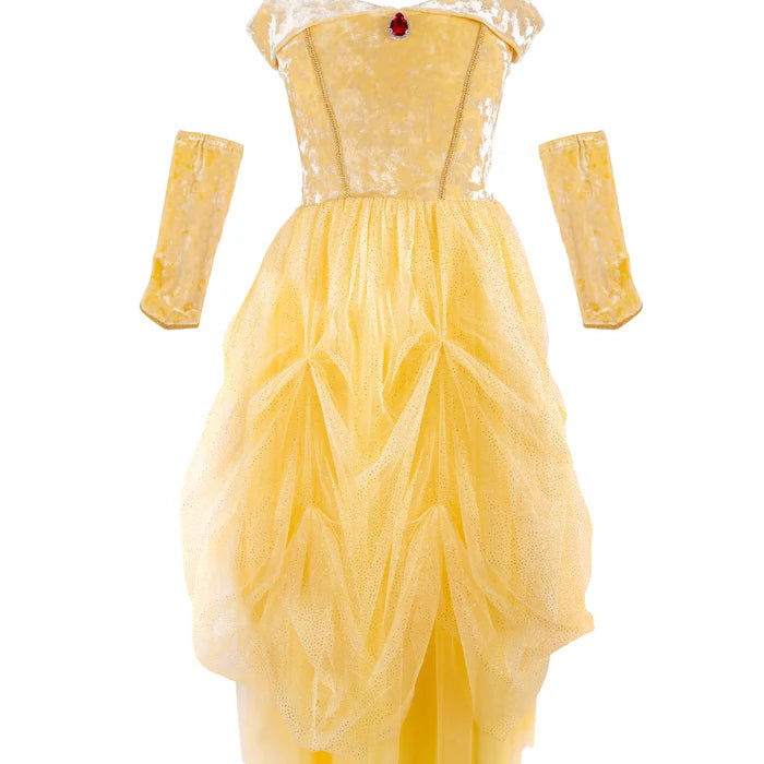 Great Pretenders Velvety Soft Yellow Princess Gown with Arm Warmers - Various Sizes