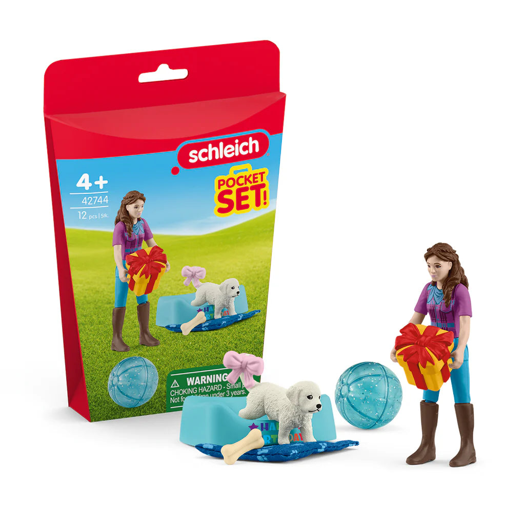 Schleich Horse Club Pocket Set - Horse Club Birthday Party Playset with Lisa 42744