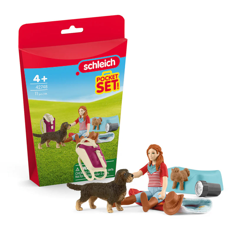 Schleich Horse Club Pocket Set - Horse Club Sleepover Playset with Hannah 42748