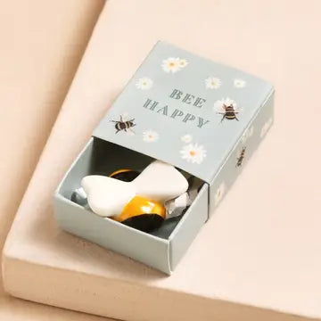 Tiny Matchbox Ceramic Tokens - Bee