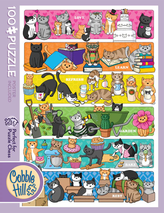 Cobble Hill 100 Piece Puzzle - Doodlecat Days