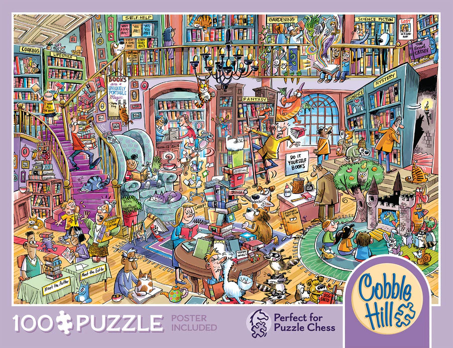 Cobble Hill 100 Piece Puzzle - Bookstore Bedlam