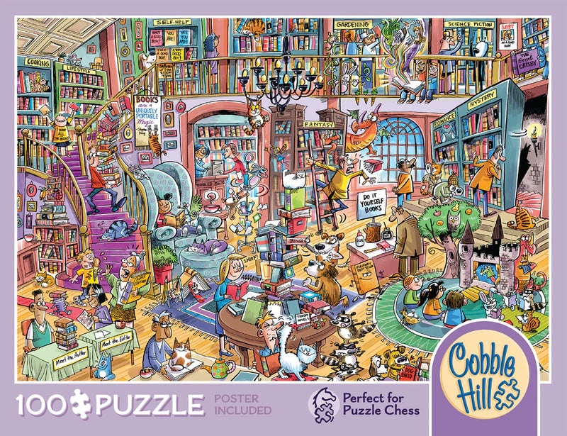 Cobble Hill 100 Piece Puzzle - Bookstore Bedlam