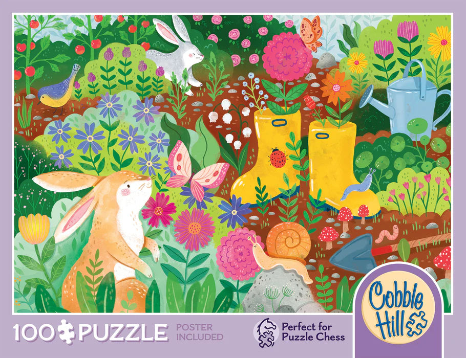 Cobble Hill 100 Piece Puzzle - Rabbit Garden