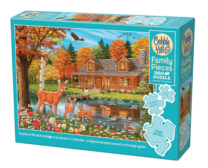 Cobble Hill Family Puzzle 350 Piece - Cottage Pond