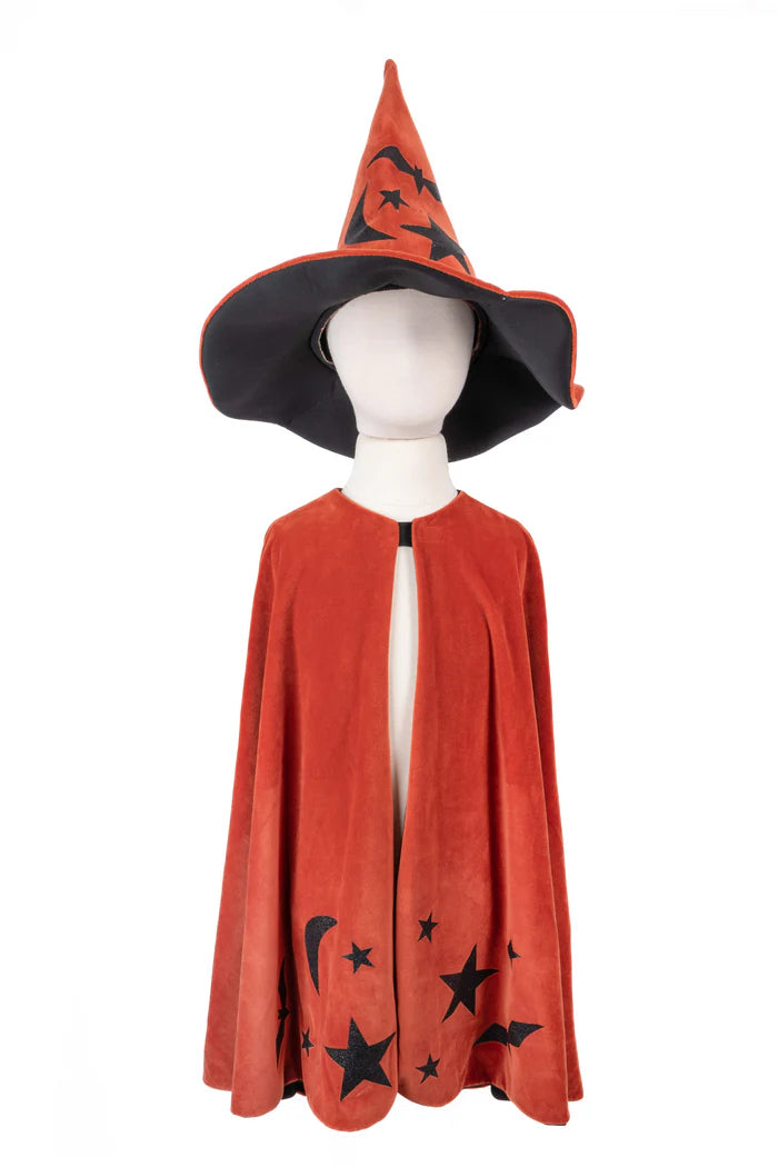 Great Pretenders Autumn Embers Wizard Cape and Hat SZ 4-6