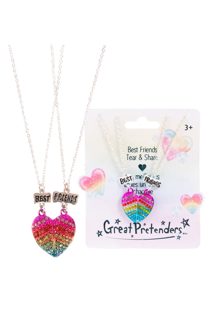 Great Pretenders Glamour Gals Tear & Share Necklaces, 2pc