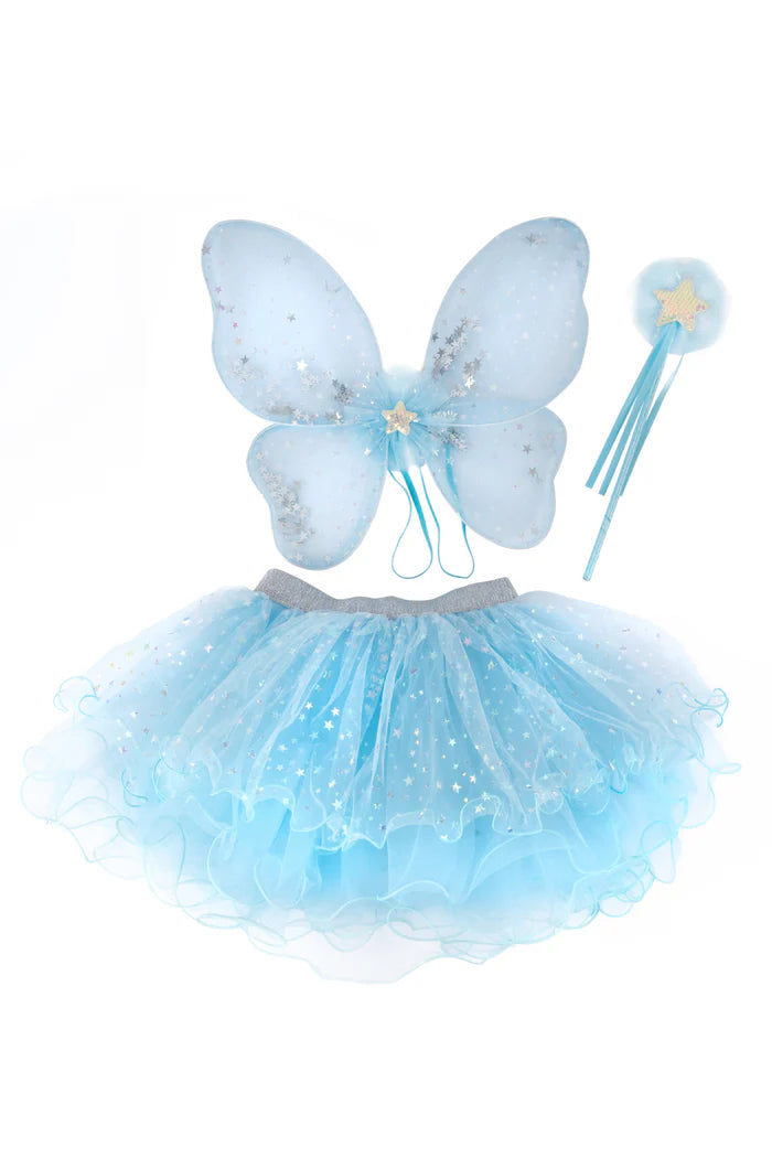 Great Pretenders Iridescent Celestial Tutu, Fairy Wings, and Wand Set  SZ 4-6