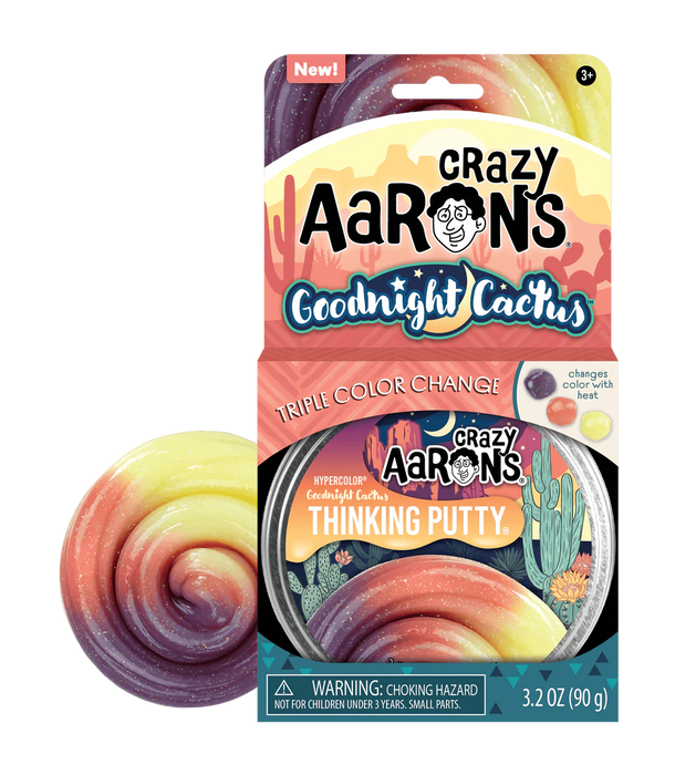 Crazy Aaron's Thinking Putty - Goodnight Cactus - Hypercolor