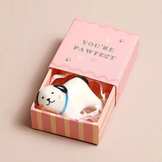 Tiny Matchbox Ceramic Tokens - Dog