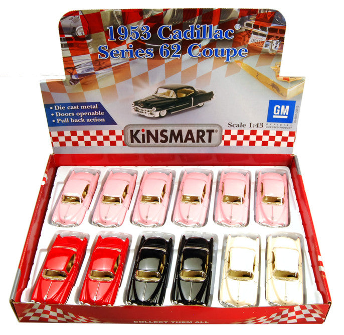 Diecast 1953 Cadillac Series 62 Coupe - Various Colours
