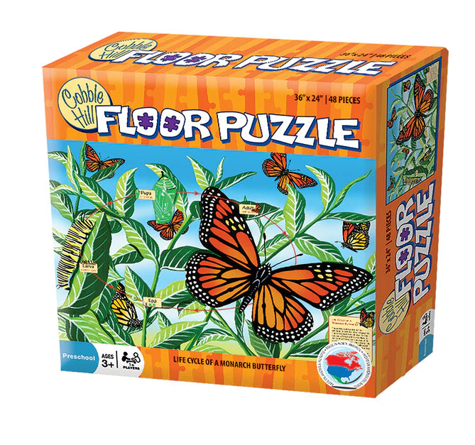 Cobble Hill 48pc Floor Puzzle - Life Cycle of a Monarch Butterfly
