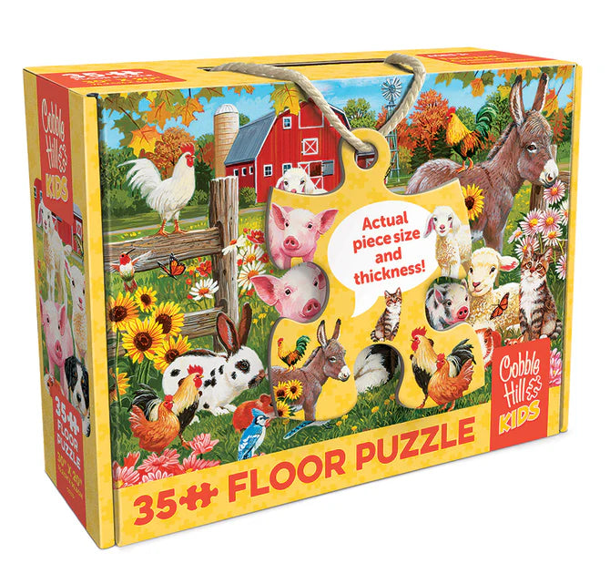 Cobble Hill 35 Piece Floor Puzzle - Farmyard Greetings