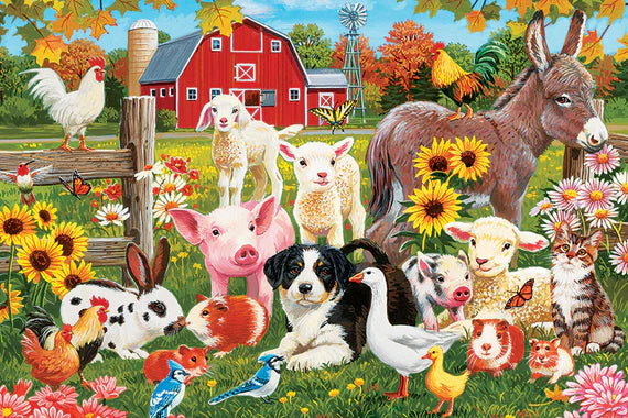 Cobble Hill 35 Piece Floor Puzzle - Farmyard Greetings