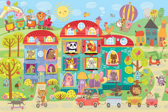 Cobble Hill 35 Piece Floor Puzzle - Friendly Neighbors
