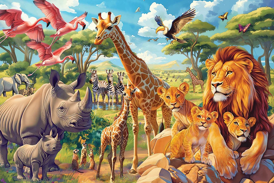 Cobble Hill 35 Piece Floor Puzzle - African Plains