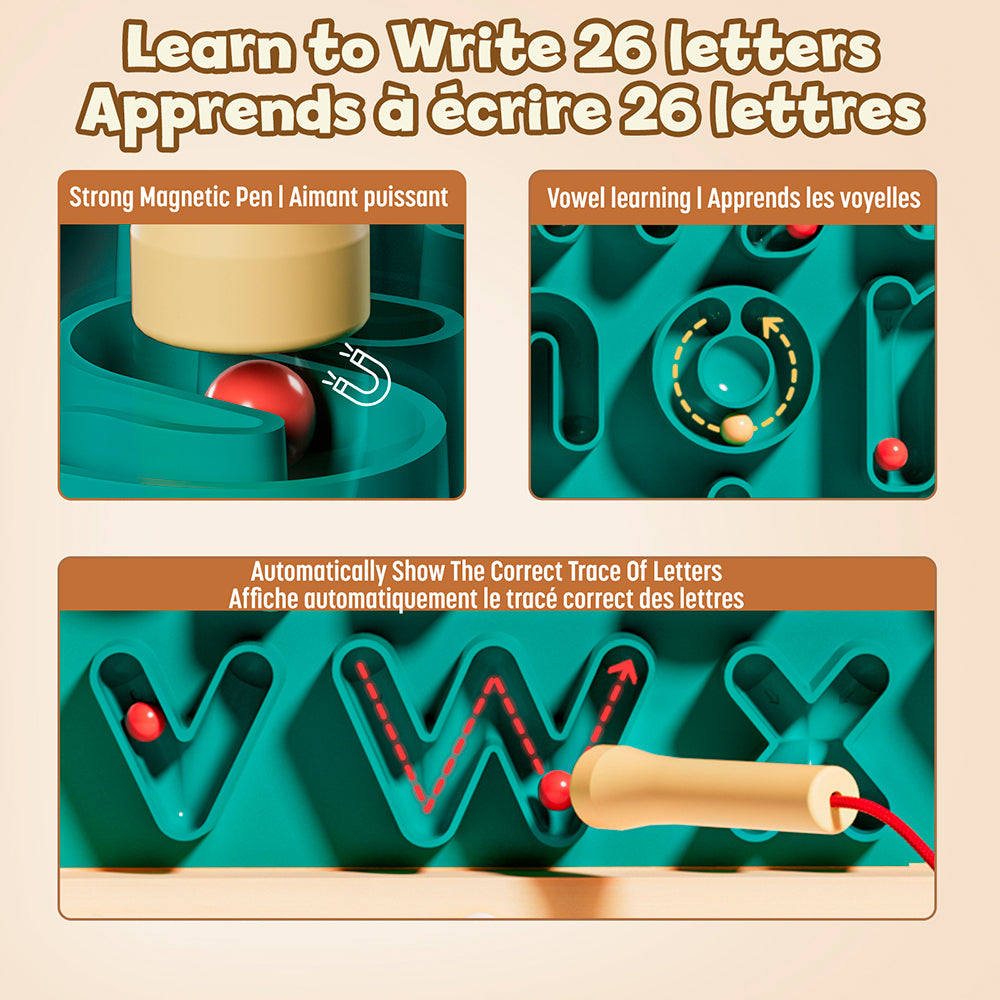 Top Bright Magnetic Alphabet Tracing Board