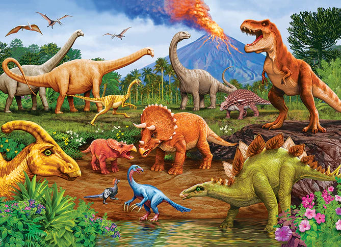 Cobble Hill 35pc Tray Puzzle - Triceratops & Friends