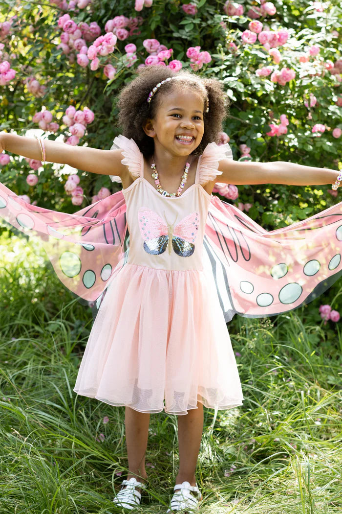 Great Pretenders Sequins Secret Butterfly Twirl Dress with Wings Size: 5-6