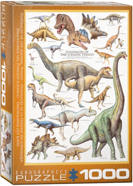 Eurographics 500 Piece Puzzle - Dinosaurs of the Jurrassic Period