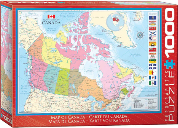 Eurographics 1000 Piece Puzzle  - Map of Canada