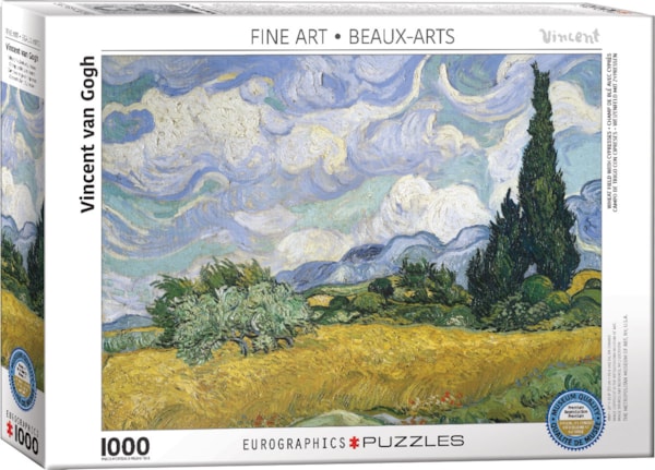 Eurographics 1000 Piece Puzzle  - Vincent van Gogh - Wheat Field with Cypresses