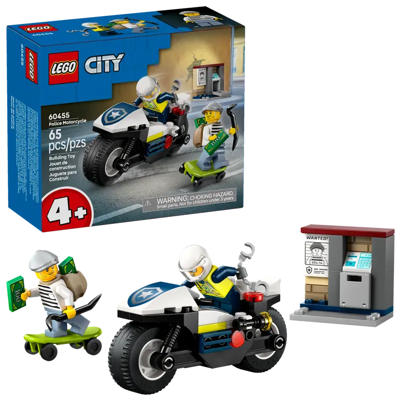 Lego City Police Motorcycle Chase 60455