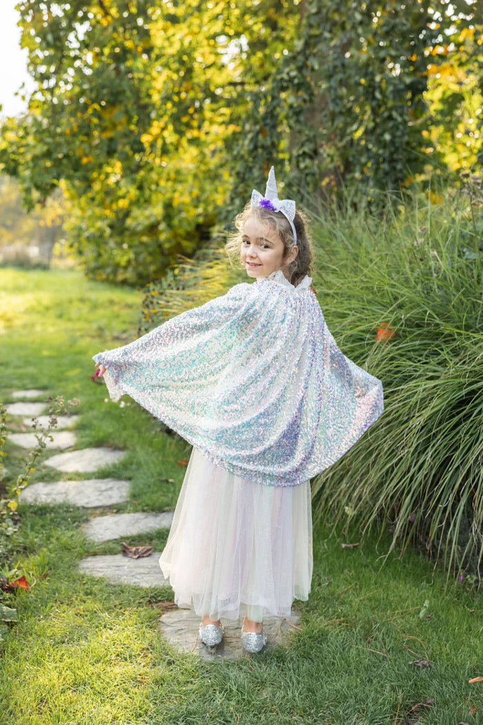 Great Pretenders Unicorn Sparkle Cape and Headband Size: 4-6