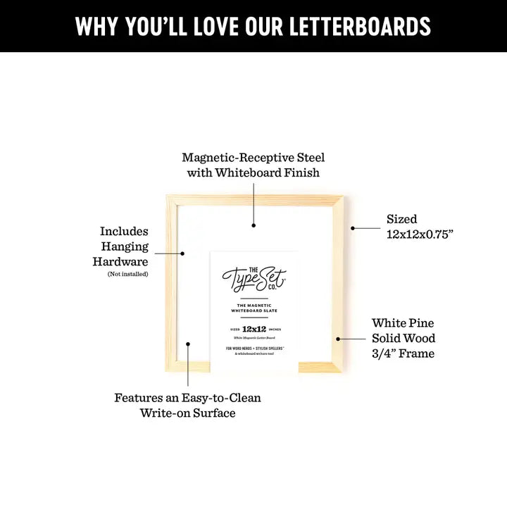 12 x 12 Magnetic Whiteboard