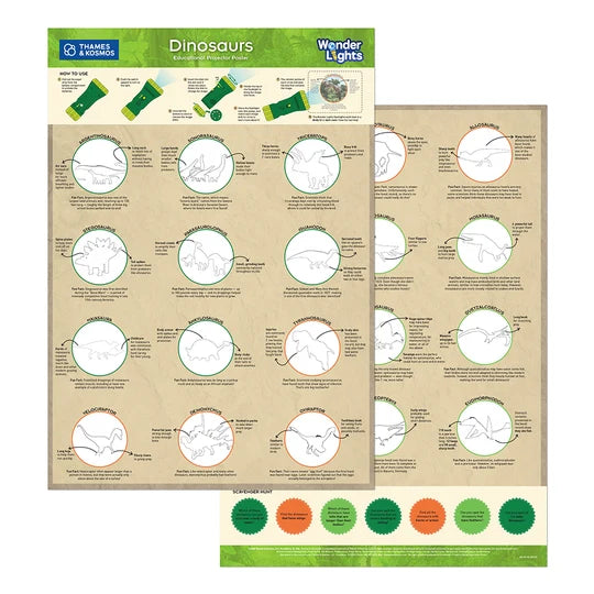 Wonder Lights: Educational Flashlight Projector - Dinosaurs