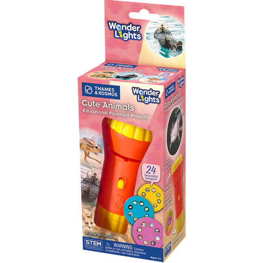 Wonder Lights: Educational Flashlight Projector - Cute Animals