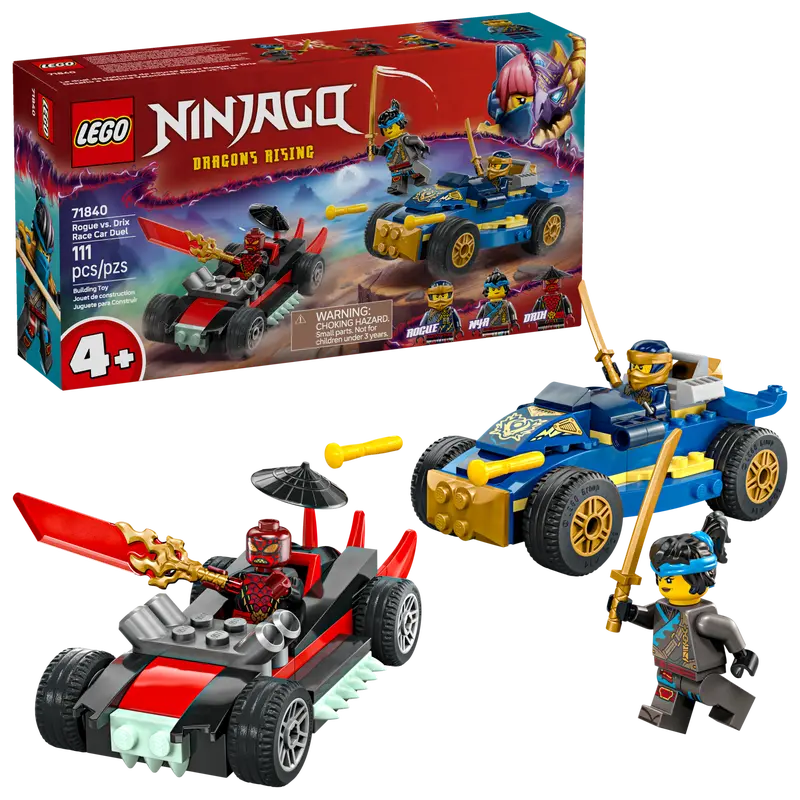 Lego Ninjago Rogue vs. Drix Race Car Duel 71840