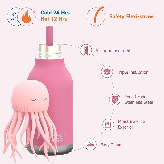 Asobu 16oz Bestie Bottle - Jellyfish Pink