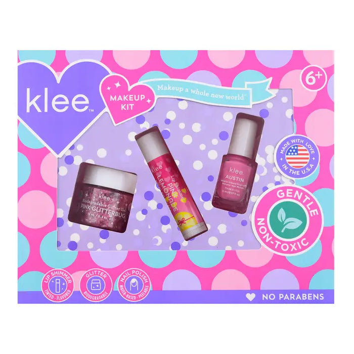 Klee Kids Natural Play Makeup Set Sugar Pop - Pink Sugar Swirls