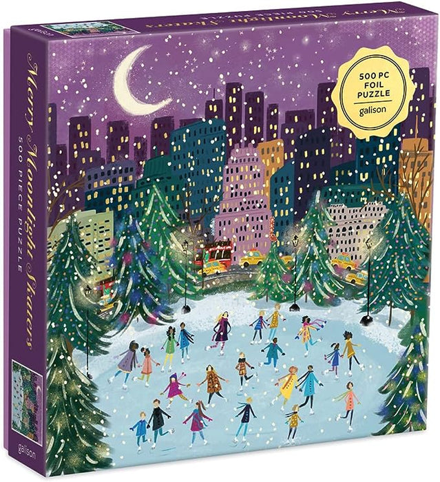 Merry Moonlight Skaters 500pc Puzzle