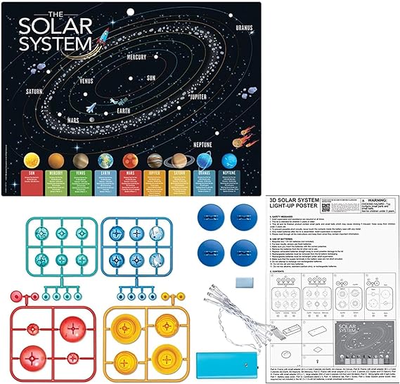 KidzLabs 3D Solar System Light-Up Poster