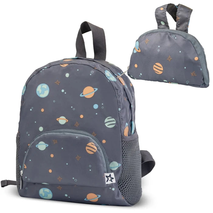 Tiny Twinkle - Toddler Foldup Backpack - Space
