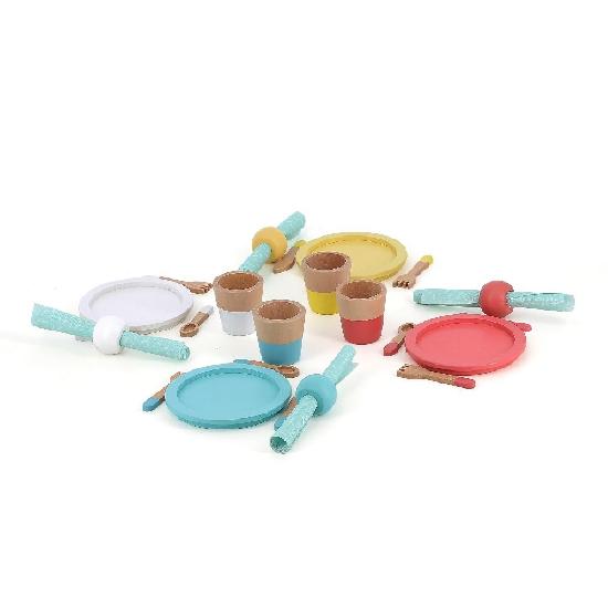 Wooden Table Service Set