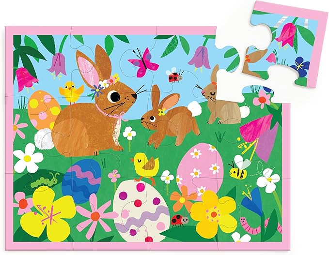 12pc Pouch Puzzle - Spring Bunnies