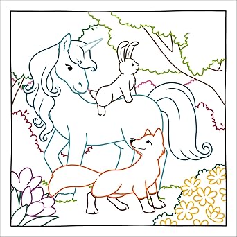Magic Paper Coloring Book: Unicorns