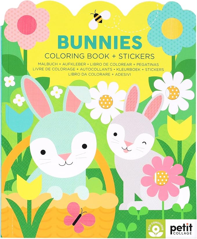 Bunnies Coloring Book and Stickers