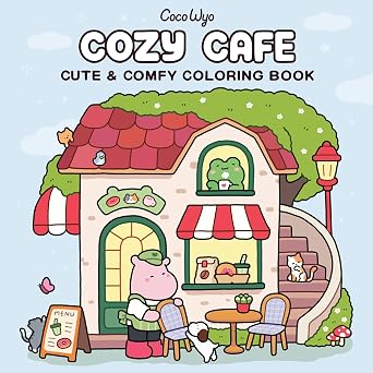 Cozy Cafe Coloring Book