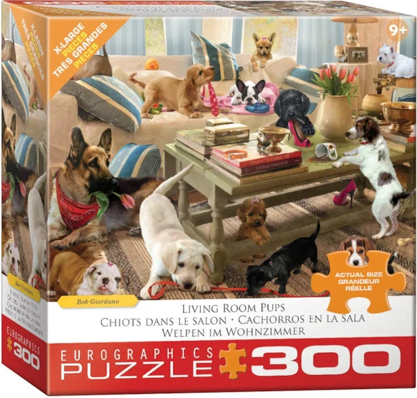 Eurographics 300 Piece Puzzle - Living Room Pups