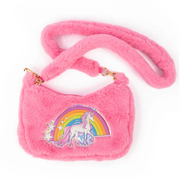 Great Pretenders Rainbow Cuddle Crossbody Purse - Pink