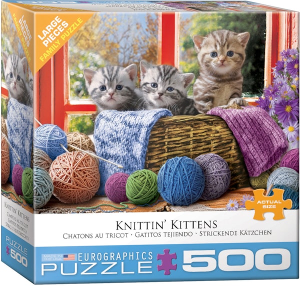 Eurographics 500 Piece Puzzle - Knittin' Kittens