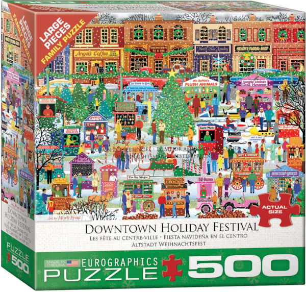 Eurographics 500 Piece Puzzle - Downtown Holiday Festival