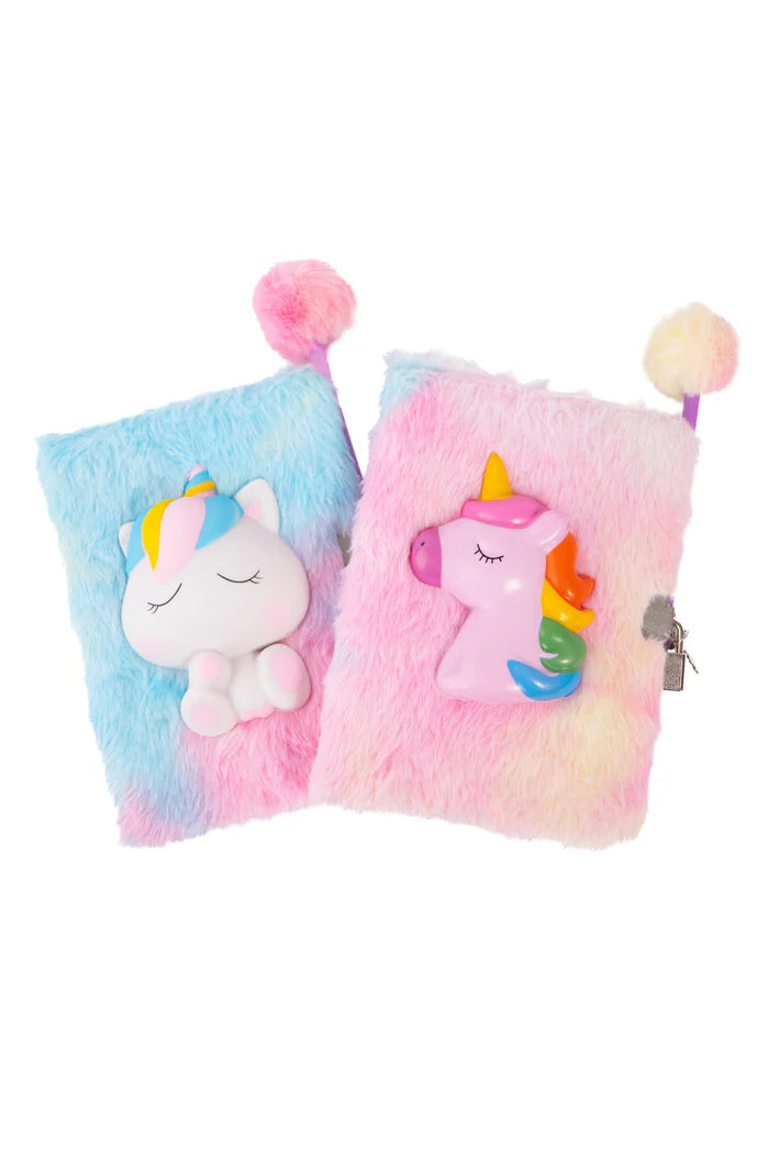 Great Pretenders Furry Friends Squishy Unicorn Journal - Various Styles
