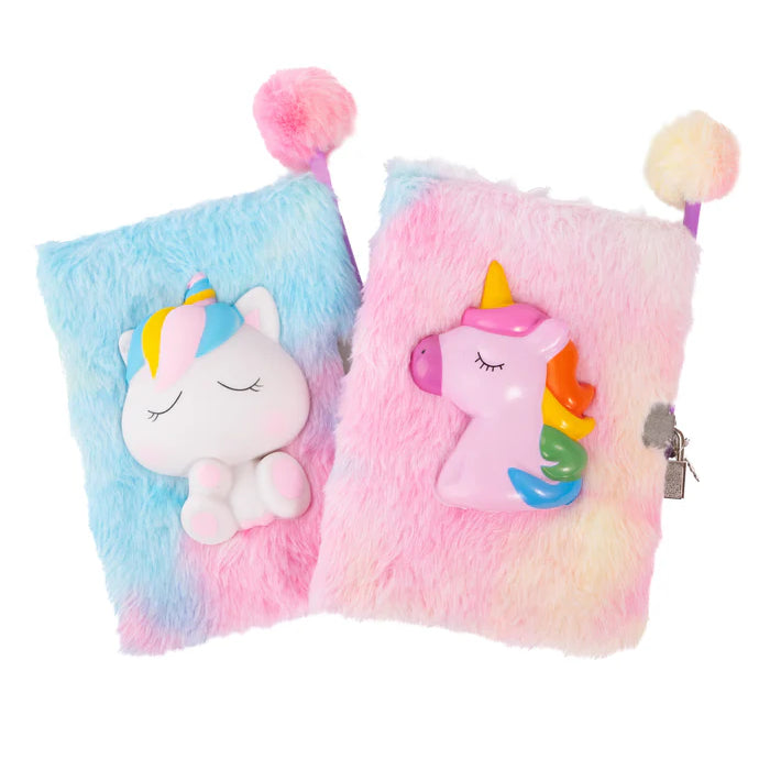 Great Pretenders Furry Friends Squishy Unicorn Journal - Various Styles