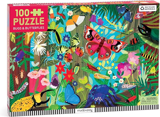 Mudpuppy 100 Piece Puzzle - Bugs & Butterflies